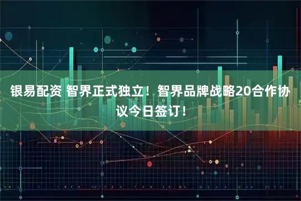 银易配资 智界正式独立！智界品牌战略20合作协议今日签订！