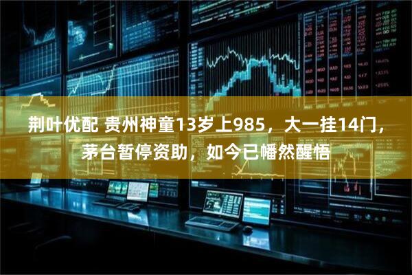 荆叶优配 贵州神童13岁上985，大一挂14门，茅台暂停资助，如今已幡然醒悟